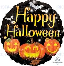 Шар-круг Happy Halloween, 46 см
